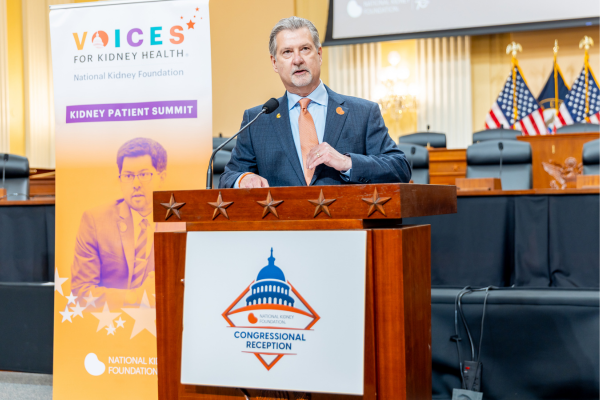 NKF CEO Kevin Longino speaking at Congressional Reception