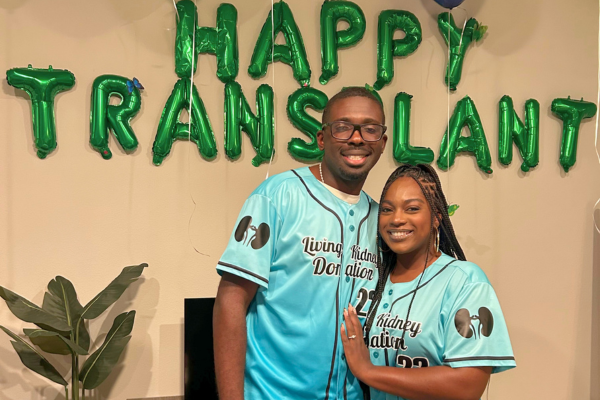 Kamri and Latonna in donor/recipient jerseys