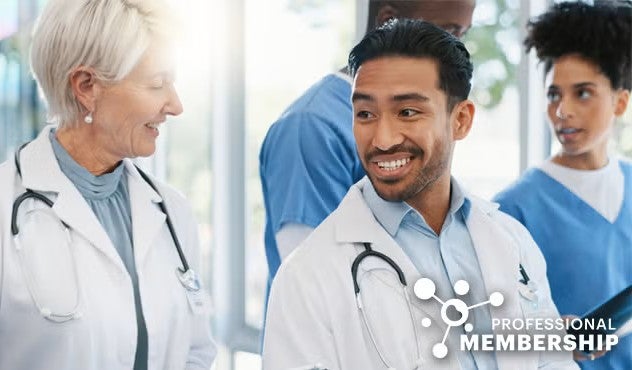 Grupo de profesionales de la salud, logotipo de la Membresía Profesional de la NKF