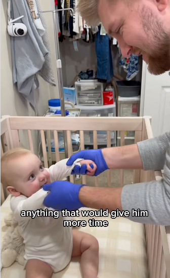 Sully and his father with text "anything that would give him more time"