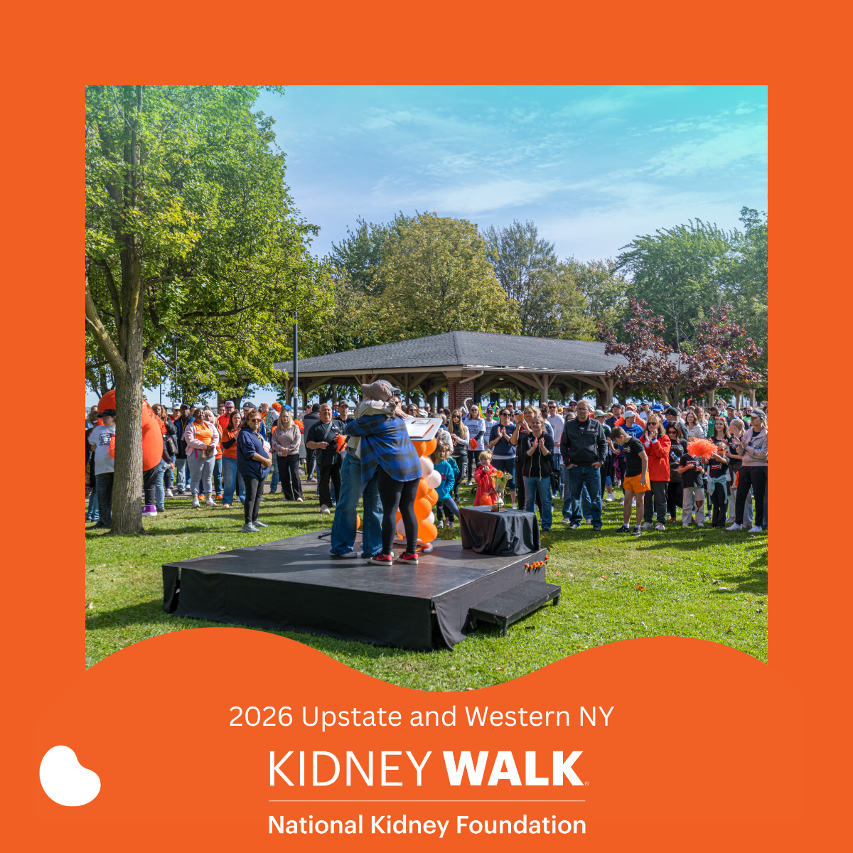 Kidney Walkers in park-like setting on a sunny day