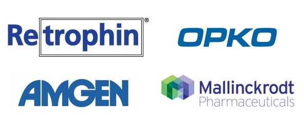 Sponsor logos for Retrophin, Amgen, OPKO and Mallinkdrockt Pharmaceuticals