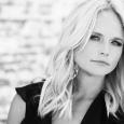a black and white photo of Miranda Lambert