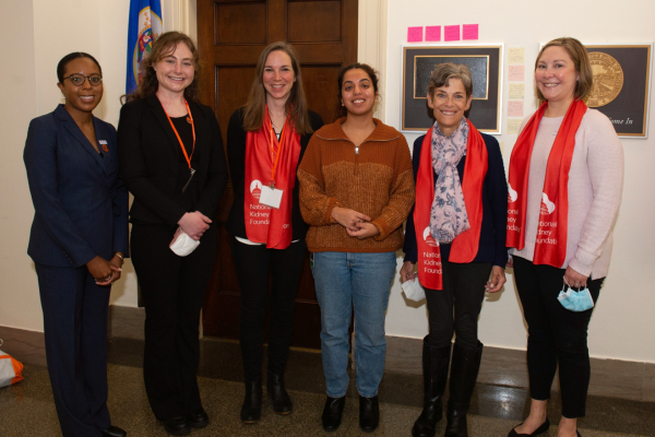 Six advocates in DC standing outside of a congress member's office