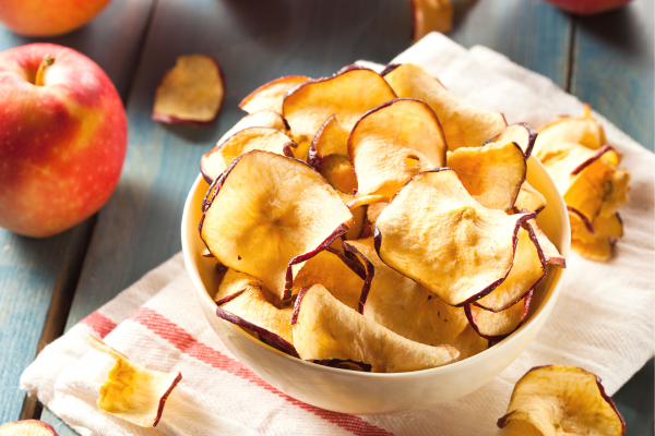 Bowl of apple chips