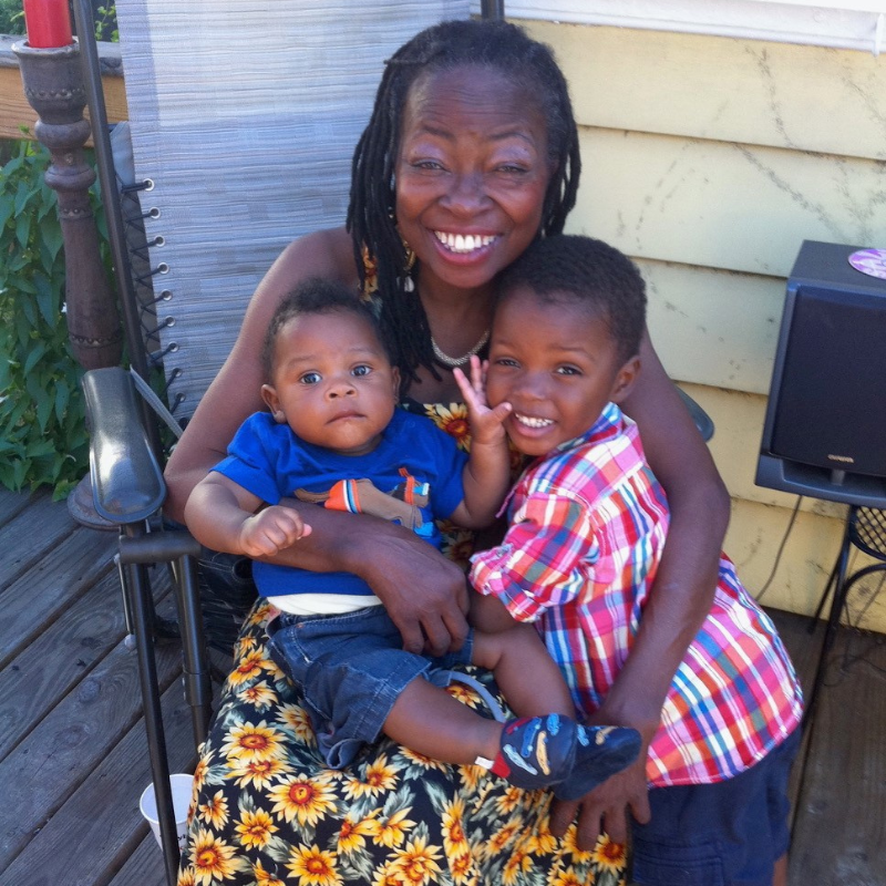 Artiea Smith's Mom, Nellie Mae in 2010 with grandsons 