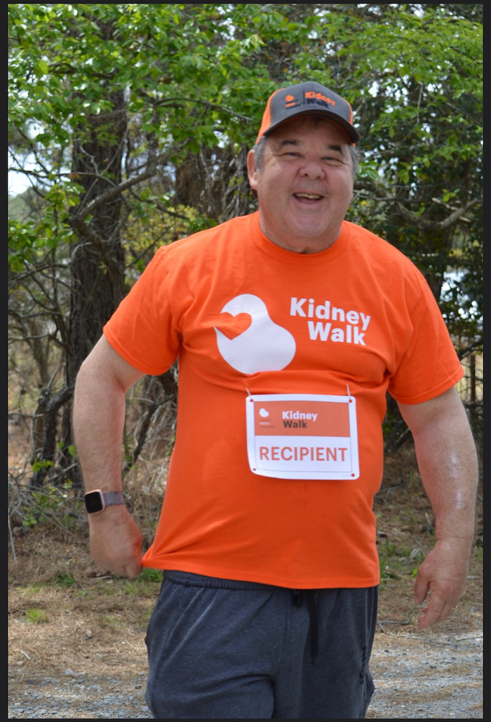 Clark Patterson walking in a Kidney Walk