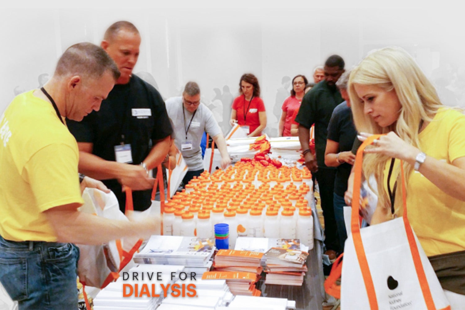 Group of employees at a Drive for Dialysis event