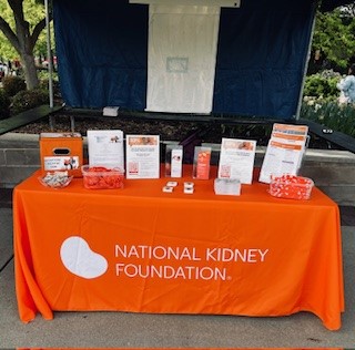 NKF decorated table at a local health fiar