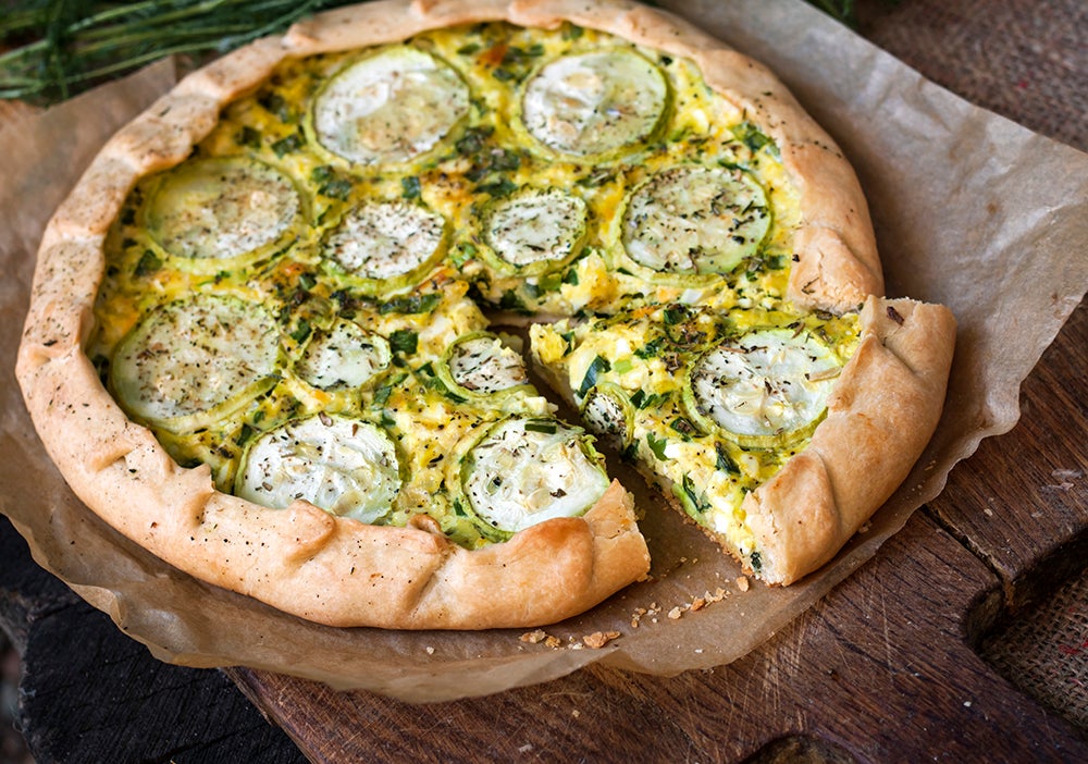 Chicken and Zucchini Quiche