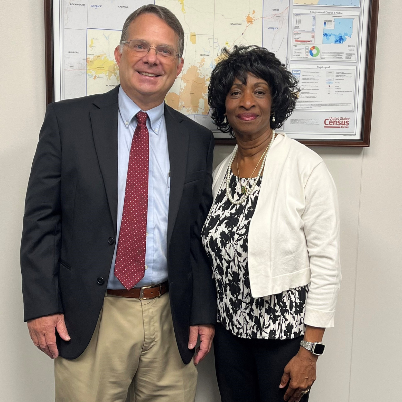 Jeffrey Greene with Rep. Valerie Foushee