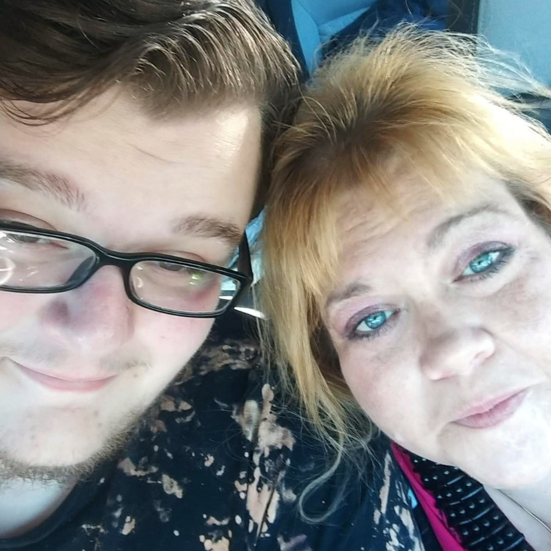 Joseph (L) and Mom (R) smiling