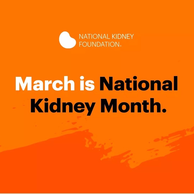 March is National Kidney Month graphic