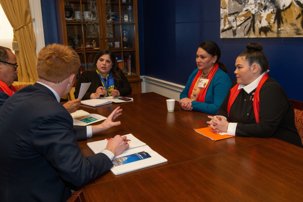 Voices advocates meeting with Congress member