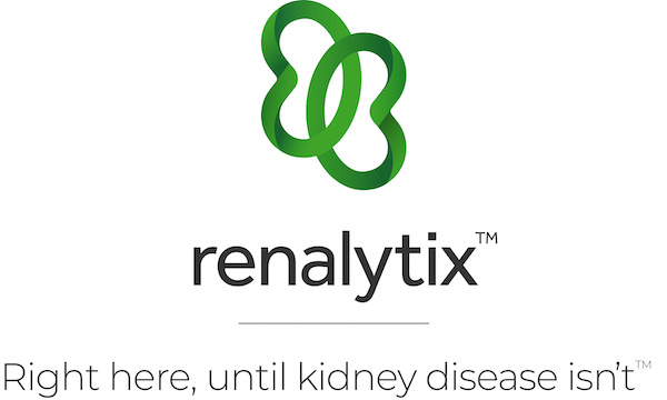 Renalytix logo with tagline Right here, until kidney disease isn't