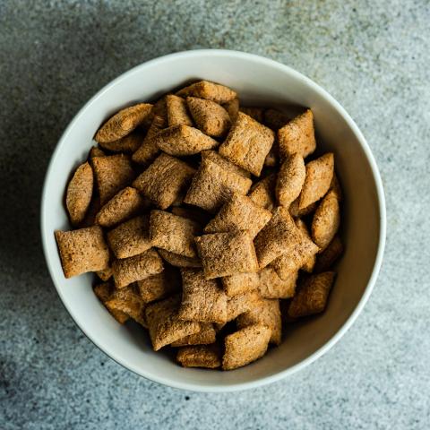 Homemade chex cereal snack with chili spices