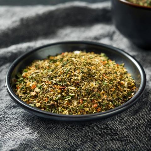 Homemade spice mix in a bowl