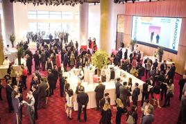 A room full of people at the NKF Jazz Gala