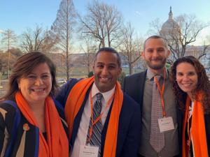 group of four advocates visiting the US capitol