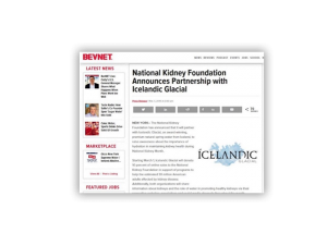 screenshot from Bevnet website article about Icelandic Glacial and NKF partnership