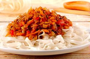 Bolognese with Rice Noodles