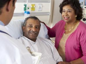 black couple in hospital