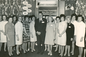 Older photo of NKF CEO with NKF volunteers