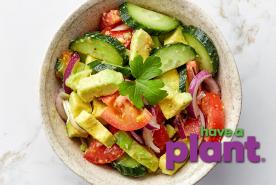 Avocado Garden Salad with Have a Plant logo