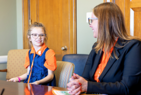 Young kidney patient and mother at Kidney Patient Summit