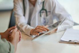 Doctor reviewing results with patient