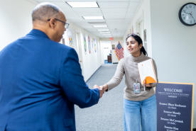 NKF advocate shaking hands with congressional member