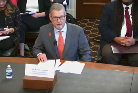 CEO Kevin Longino testifying at Congress