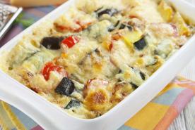 zucchini, corn, tomatoes sautée with cheddar cheese