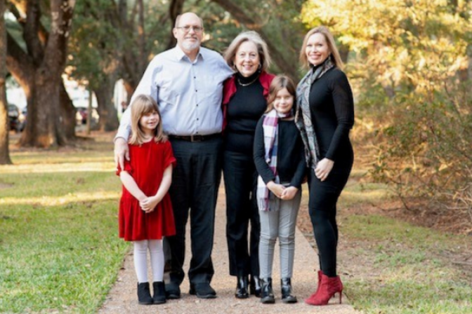 Elizabeth Turrentine with parents and children