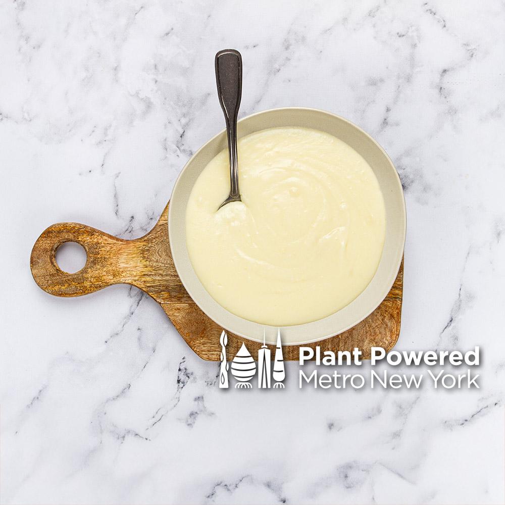 Mustard sauce, Plant Powered Metro New York logo