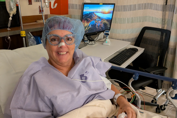 Karen Burke in hospital
