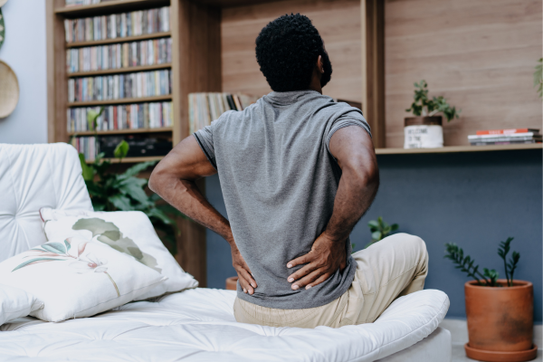 person with backpain
