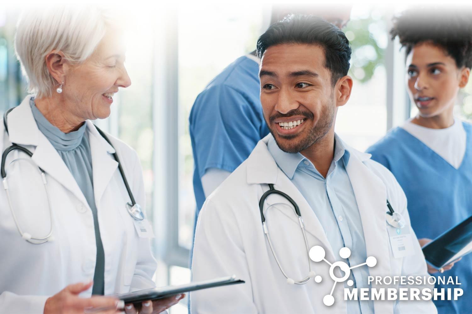 Group of healthcare professionals, NKF Professional Membership logo