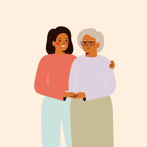 Icon of a peers care partners with a mentee