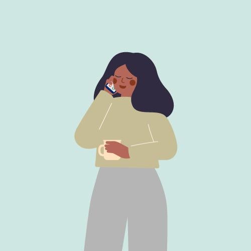 Icon of care partner on the phone