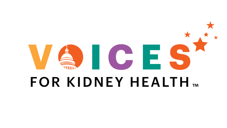 Voices for Kidney Health logo with capital building and stars