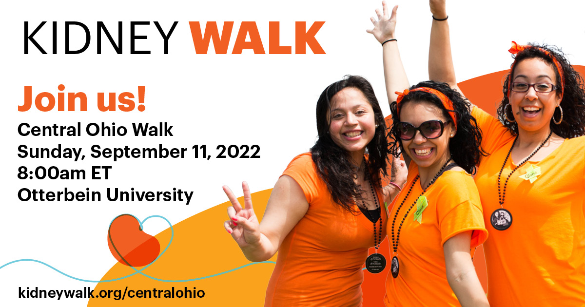 Central Ohio Kidney Walk - Sunday September 11, 2022