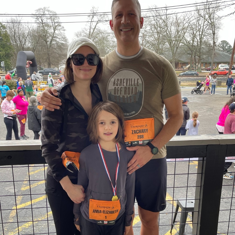 Zachary Sutton with his family